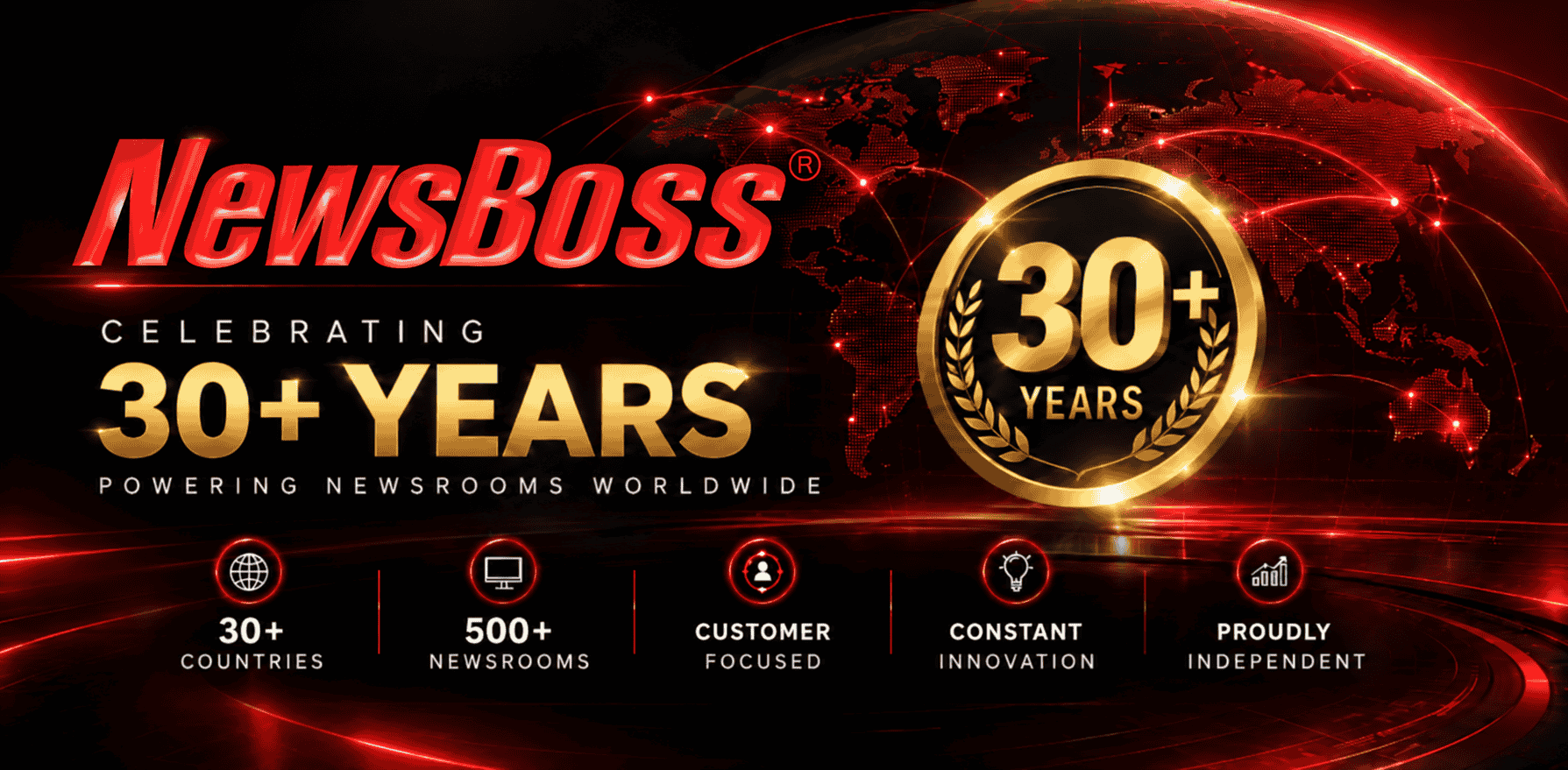NewsBoss 30 Years Banner
